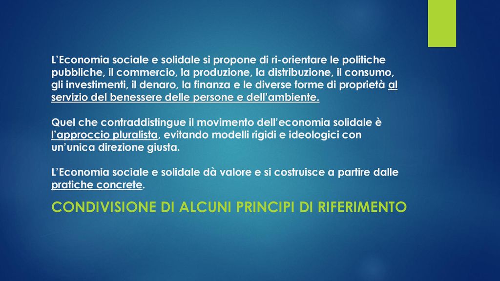 Verso Il Laboratorio Delleconomia Sociale E Solidale Di Bergamo Ppt